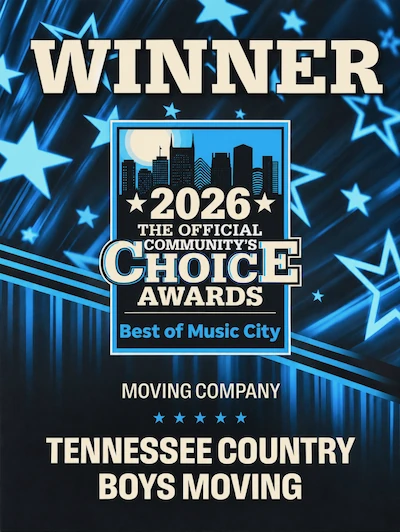 Winner: 2026 The Official Community’s Choice Awards, Best of Music City – Moving Company, Tennessee Country Boys Moving.